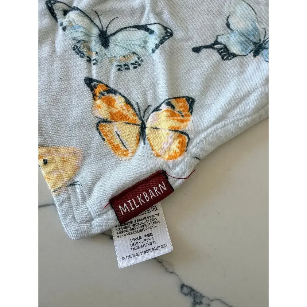 MILKBARN Butterfly Bamboo Three-Layer Kerchief Bib